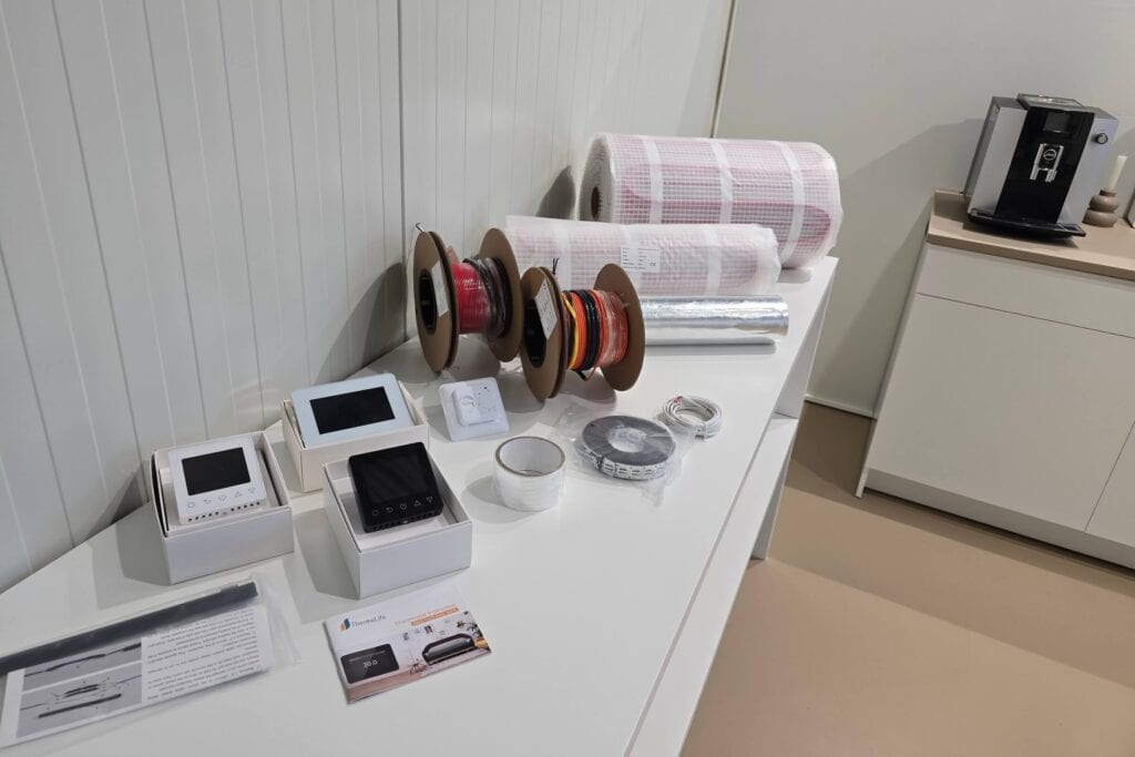 Showroom elektrische vloerverwarming