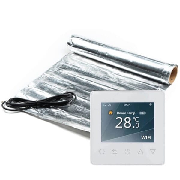 Elektrische vloerverwarming folie met wifi thermostaat wit